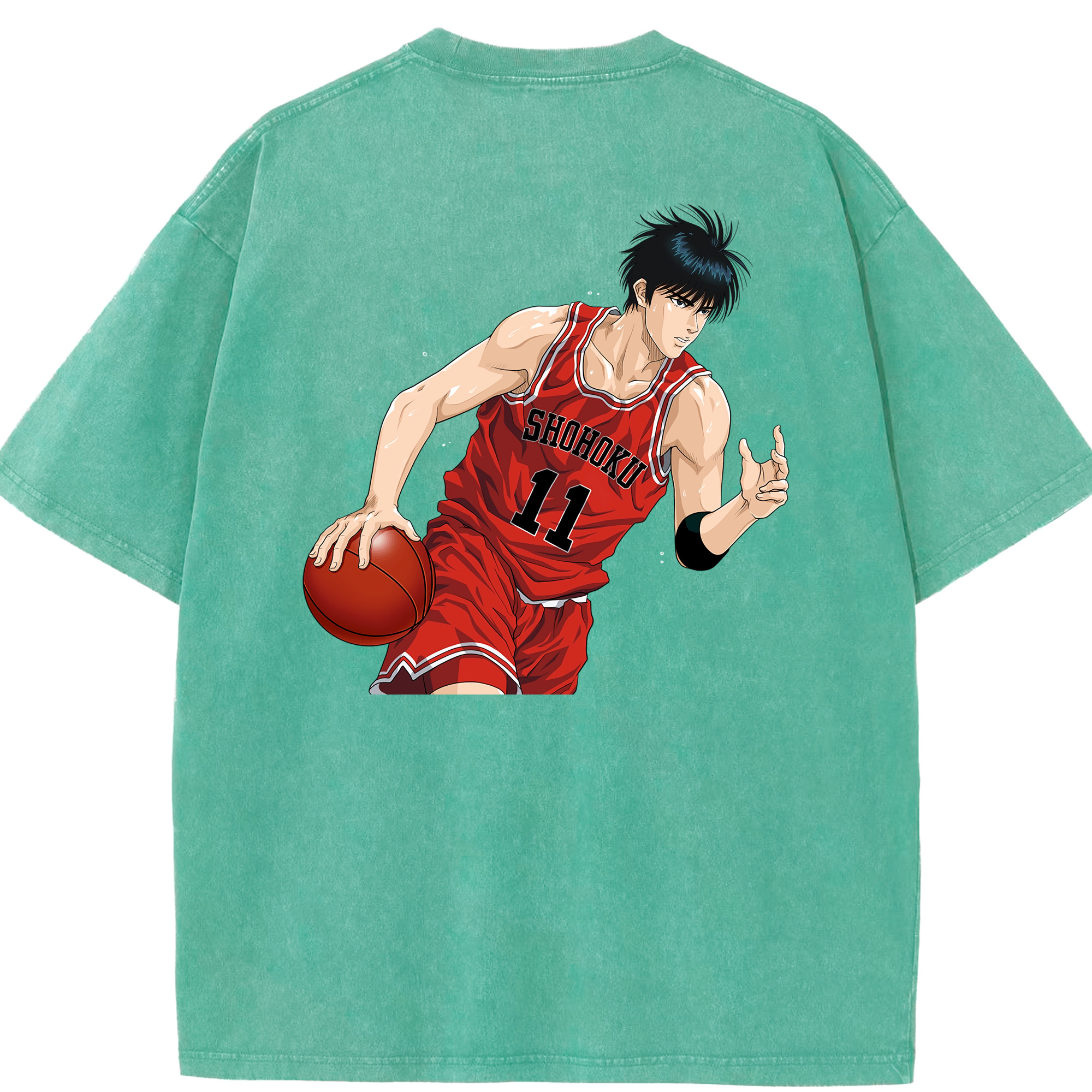 （画像用） SLAM DUNK／スラムダンク 綿100% ヴィンテージ風 半袖Tシャツ（背面プリント）